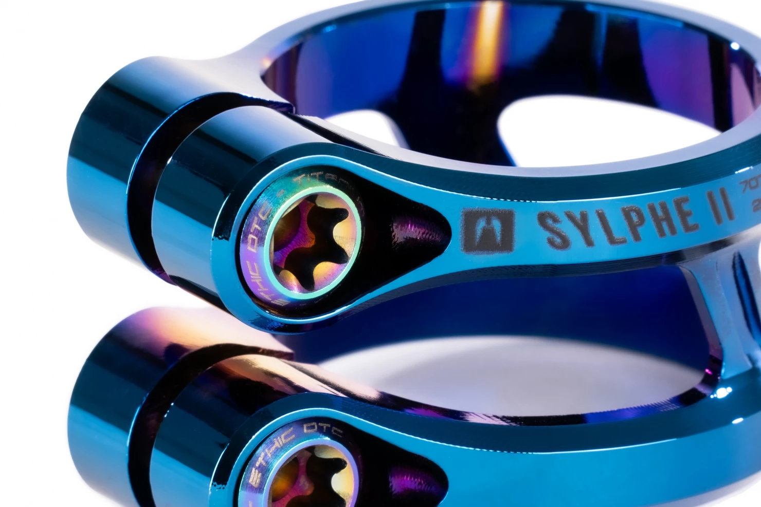 Зажим Ethic Sylphe Double V2 34.9 Chrome blue